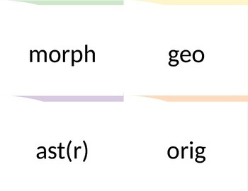 Preview of Greek and Latin Root Flash Cards