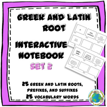 Preview of Greek and Latin Root Interactive Notebook Activity Set 2
