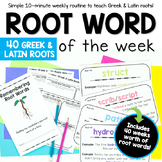 Greek and Latin Root Word of the Week - Morphology Activity