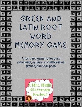 Preview of Greek and Latin Root Word Memory Game