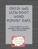 Greek and Latin Root Word Memory Game