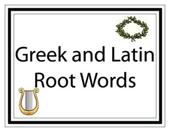 Preview of Greek and Latin Root Word Wall