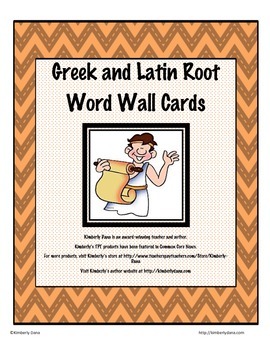 Preview of Greek and Latin Root Word Wall Cards