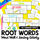 Greek and Latin Root Word Wall Cards and Sorts