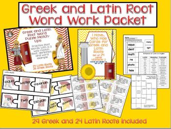 Preview of Greek and Latin Root Word Work Packet