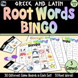 Greek and Latin Root Words Morphology Activity Bingo Games