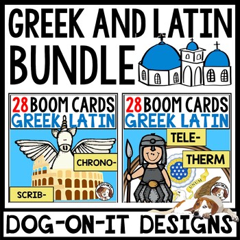 Preview of Greek and Latin Root Words Boom Cards Bundle