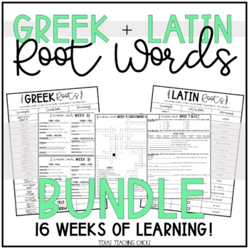 Preview of Greek and Latin Root Words Bundle