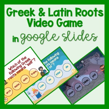 Preview of Greek and Latin Root Words Game 8th Grade, 7th, 6th Grade Vocabulary Words Game