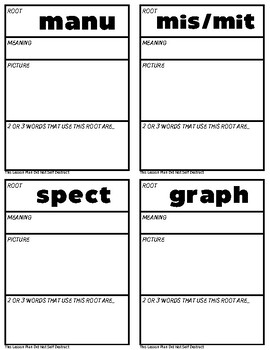 Preview of Greek and Latin Root Words Trading Cards and Sign Post Task Cards ELA 6-8