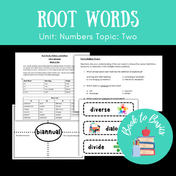 Preview of Greek and Latin Root Words Unit: Numbers Topic: Two