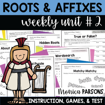 Preview of Greek and Latin Roots and Affixes Morphology Word Study Activities Week 2