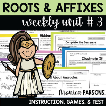 Preview of Greek and Latin Roots and Affixes Morphology Word Study Activities Week 3