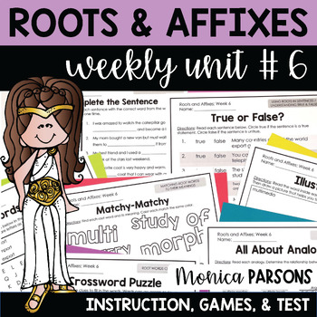 Preview of Greek and Latin Root Words Vocabulary Prefixes Suffixes Morphology Unit 6