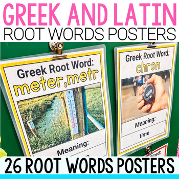 Preview of Greek and Latin Root Words Word Study Morphology Word Parts Vocabulary Posters