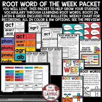 Vocabulary Activities Morphology Greek and Latin Root Words 4th