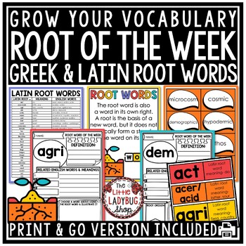 Vocabulary Activities Morphology Greek and Latin Root Words 50offue