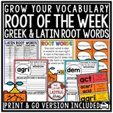 Vocabulary Activities Greek and Latin Root Words Wall Work