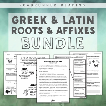 Preview of Greek and Latin Root Words and Affixes Vocabulary Bundle