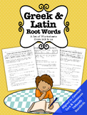 Greek and Latin Root Words and Affixes Common Core workshe