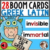 Halloween Boom Cards Greek & Latin Root Words Task Cards V