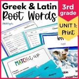 Greek and Latin Roots 3rd Grade Vocabulary Activities and 