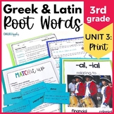 Greek and Latin Roots 3rd Grade Vocabulary Activities and 