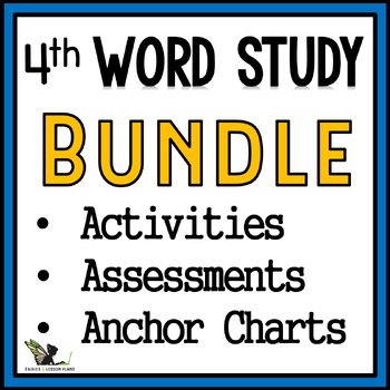 Preview of Greek and Latin Roots 4th G Activities, Anchor Charts, and Assessments Bundle