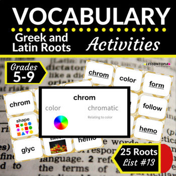 Preview of Greek and Latin Roots Activities | Vocabulary List #13