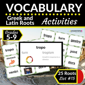 Preview of Greek and Latin Roots Activities | Vocabulary List #15