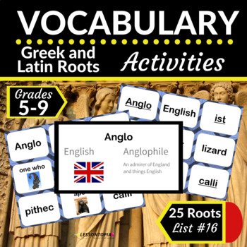 Preview of Greek and Latin Roots Activities | Vocabulary List #16