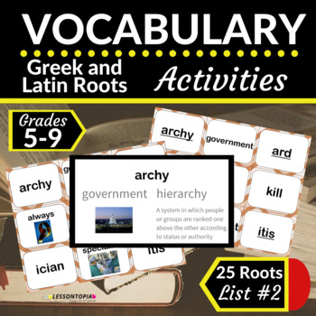 Preview of Greek and Latin Roots Activities | Vocabulary List #2
