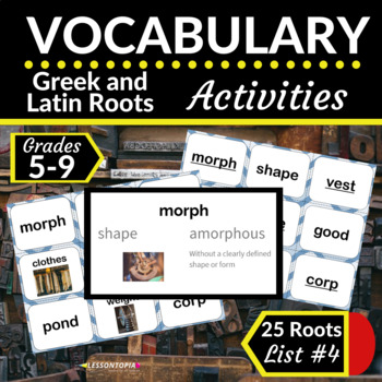 Preview of Greek and Latin Roots Activities | Vocabulary List #4