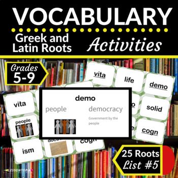 Preview of Greek and Latin Roots Activities | Vocabulary List #5