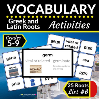 Preview of Greek and Latin Roots Activities | Vocabulary List #6