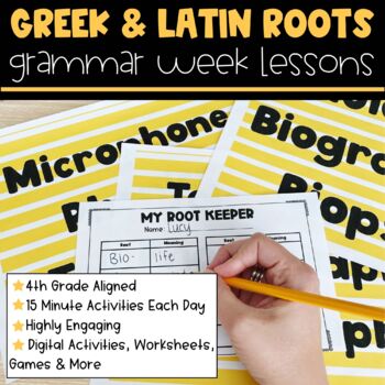 Preview of Greek and Latin Roots Activities and Lesson Plans - 4th Grade
