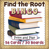 Greek and Latin Roots BINGO & Memory Matching Card Game Activity