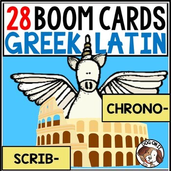 Preview of Greek and Latin Root Words Boom Cards 4th 5th 6th Grade Digital Task Cards
