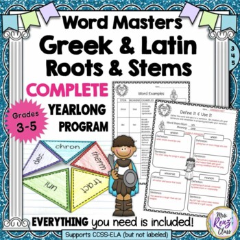 Preview of Greek and Latin Roots 36 Weeks of Stems and Roots COMPLETE YEAR LONG Vocabulary