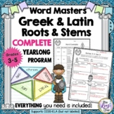 Greek and Latin Roots - COMPLETE YEAR LONG Vocabulary  36 Weeks of Stems & Roots