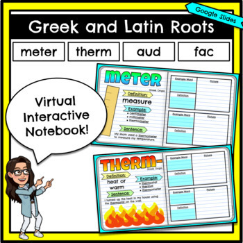 Preview of Greek and Latin Roots | Interactive Notebook | Distance Learning