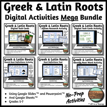 Preview of Greek and Latin Roots MEGA Bundle Digital Activities