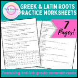 Greek and Latin Roots Practice Worksheets Test-Prep Style 