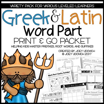 Root Words, Prefixes, and Suffixes Printable Activities! by Joey Udovich