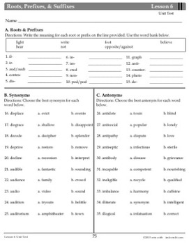 Greek and Latin Roots, Prefixes, and Suffixes Printables: Unit 3 by