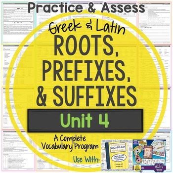 Preview of Greek and Latin Roots, Prefixes, and Suffixes Printables: Unit 4