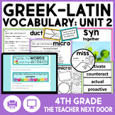 Greek and Latin Roots, Prefixes, and Suffixes Vocabulary U