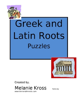 Preview of Greek and Latin Roots Puzzles