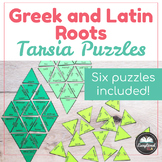 Greek and Latin Roots Tarsia Puzzles - Vocabulary Words Re
