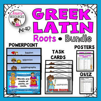 Preview of Greek and Latin Roots PowerPoint and Activities